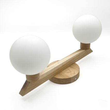 Plafoniera da soffitto ANTONIO 2xG9/5W/230V rovere/bianco