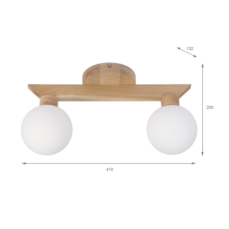 Plafoniera da soffitto ANTONIO 2xG9/5W/230V rovere/bianco