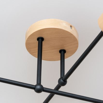 Plafoniera da soffitto CAMBRIDGE 4xE27/15W/230V pino