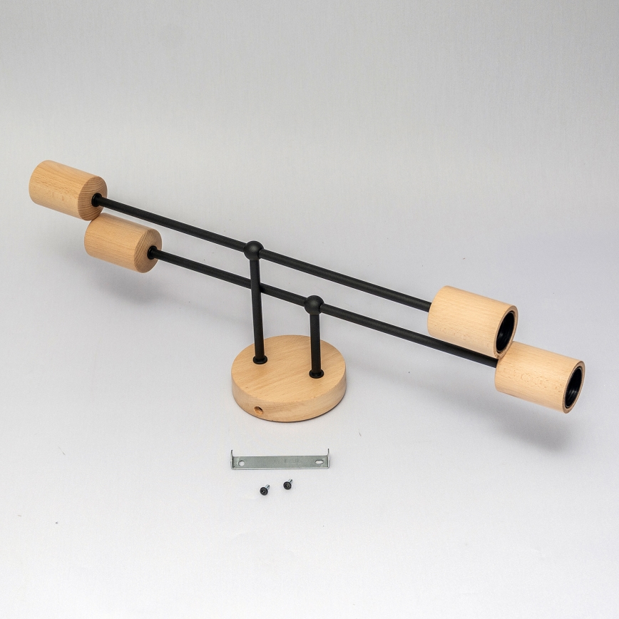 Plafoniera da soffitto CAMBRIDGE 4xE27/15W/230V pino