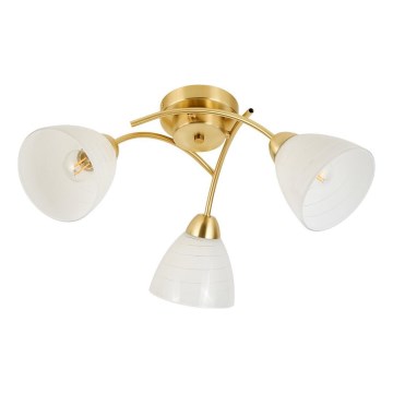 Plafoniera da soffitto CLARA 3xE27/15W/230V oro