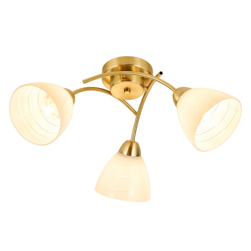 Plafoniera da soffitto CLARA 3xE27/15W/230V oro