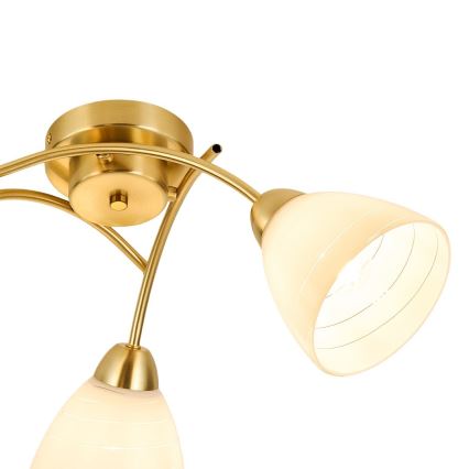 Plafoniera da soffitto CLARA 3xE27/15W/230V oro