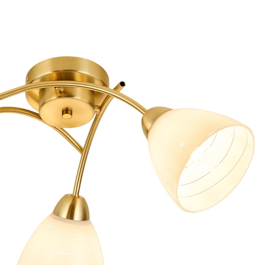 Plafoniera da soffitto CLARA 3xE27/15W/230V oro