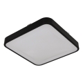 Plafoniera da soffitto con sensore WILTON 2xE27/60W/230V 33x33 cm nera