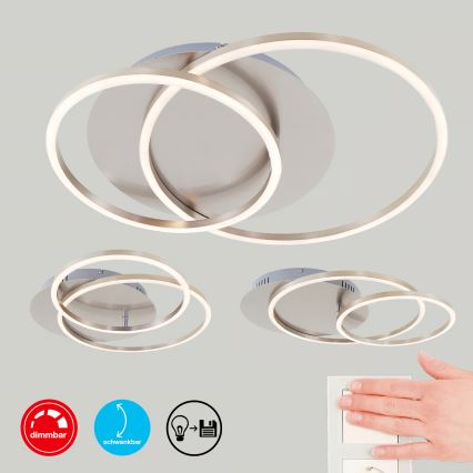 Plafoniera da soffitto dimmerabile a LED 28W/230V 3000K cromo opaco