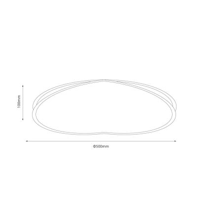 Plafoniera da soffitto HALO LED/38W/230V Ø 50 cm nera