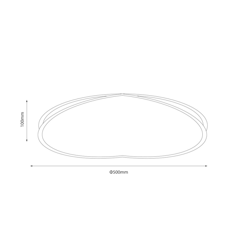 Plafoniera da soffitto HALO LED/38W/230V Ø 50 cm nera