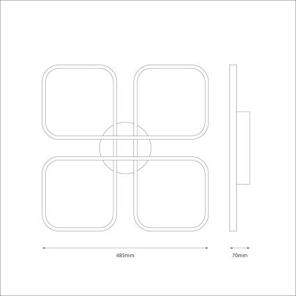 Plafoniera da soffitto HIDALGO LED/40W/230V nera