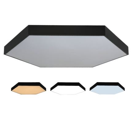 Plafoniera da soffitto LED/240W/230V 3000/4000/6500K diam. 120 cm nera