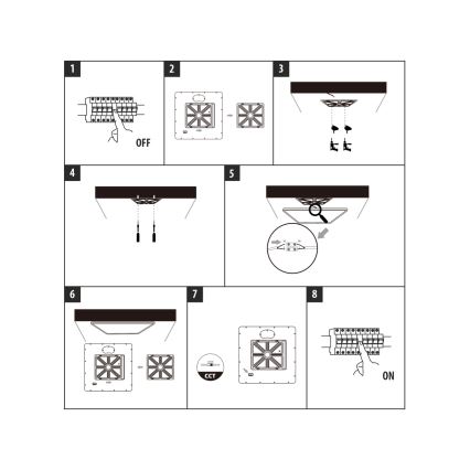 Plafoniera da soffitto LED 24W/230V 3000/4000/6500K 30x30 cm nera