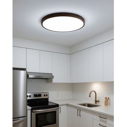Plafoniera da soffitto LED/32W/230V 3000/4000/6500K diam. 40 cm marrone