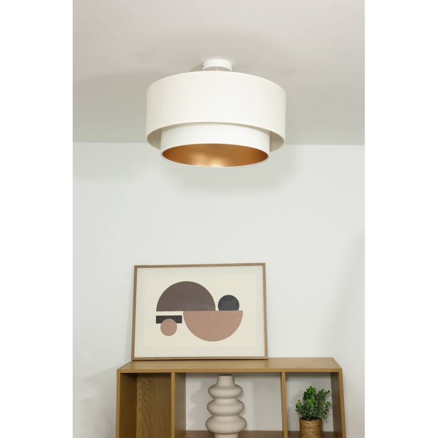 Plafoniera da soffitto NATIA 1xE27/60W/230V bianca