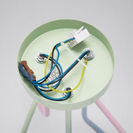 Plafoniera da soffitto OXFORD 3xE27/15W/230V verde/rosa/blu