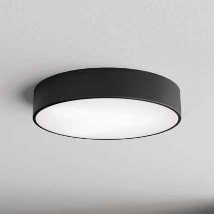 Plafoniera da soffitto per bagno con sensore CLEO, 3xE27/24W/230V, Ø 40 cm, nera, IP54