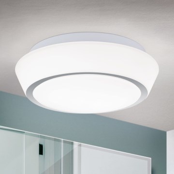 Plafoniera da soffitto per bagno TENA 2xE27/60W/230V Ø 30 cm IP44 bianca