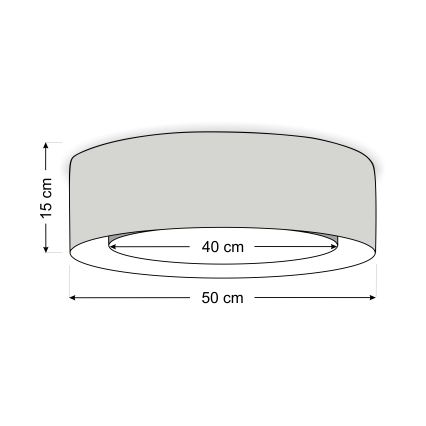 Plafoniera da soffitto PURO 2xE27/40W/230V Ø 50 cm, verde