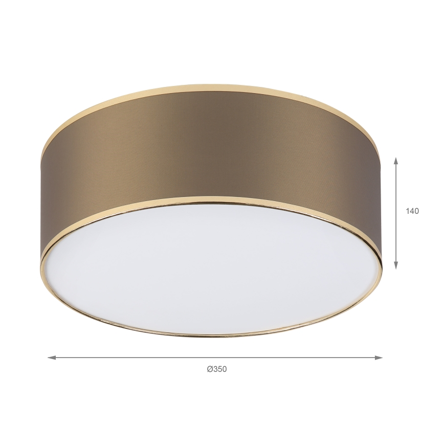 Plafoniera da soffitto SIRJA LED/20W/230V 4000K Ø 35 cm marrone/oro
