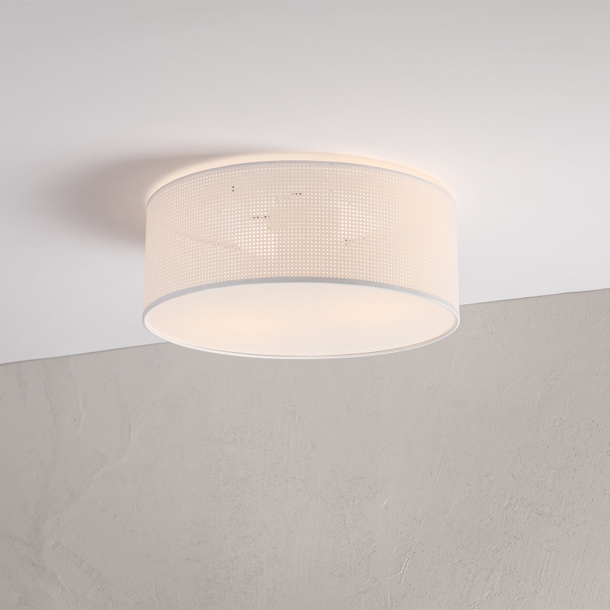 Plafoniera da soffitto SIRJA PLISADO 2xE27/15W/230V Ø 35 cm bianca