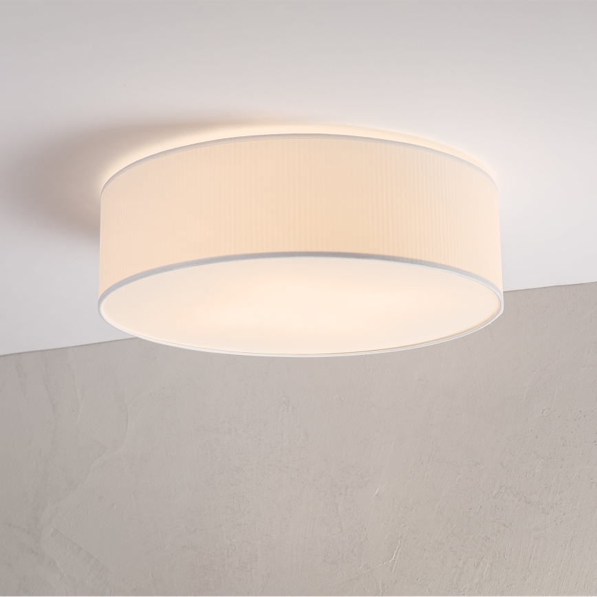 Plafoniera da soffitto SIRJA PLISADO 4xE27/15W/230V Ø 45 cm bianca