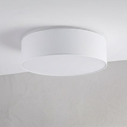 Plafoniera da soffitto SIRJA PLISADO 4xE27/15W/230V Ø 45 cm bianca