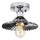 Plafoniera da soffitto TRISH 1xE27/15W/230V cromato lucido/nero fumé