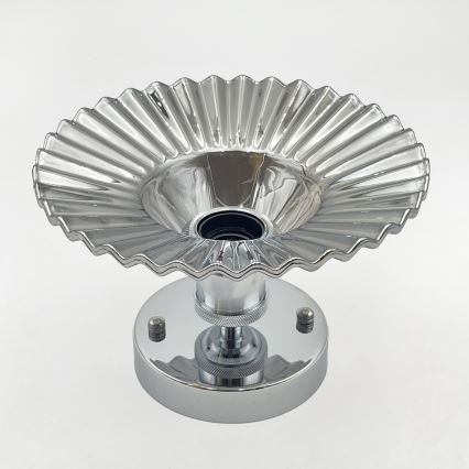 Plafoniera da soffitto TRISH 1xE27/15W/230V cromato lucido/nero fumé