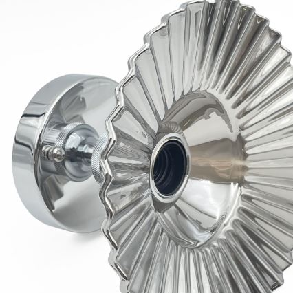 Plafoniera da soffitto TRISH 1xE27/15W/230V cromato lucido/nero fumé