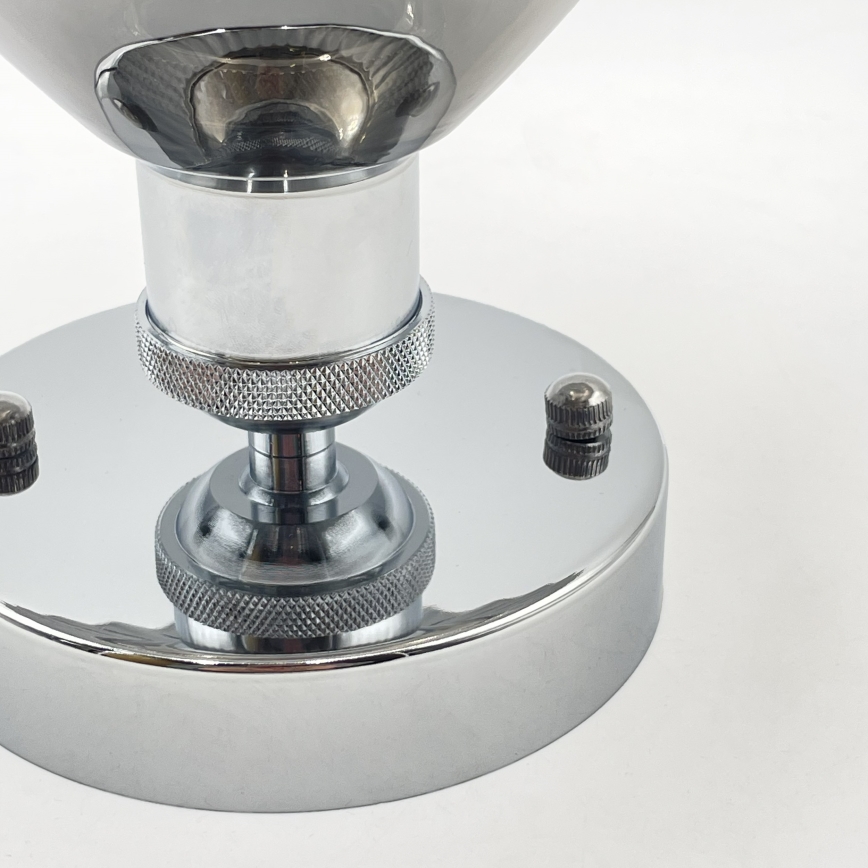 Plafoniera da soffitto TRISH 1xE27/15W/230V cromato lucido/nero fumé