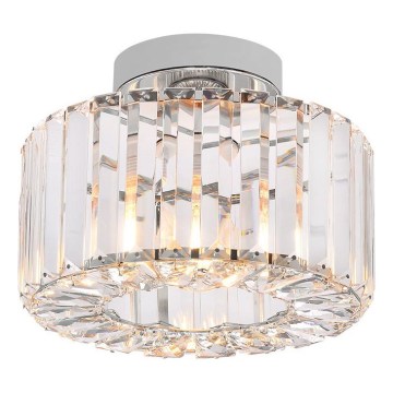 Plafoniera da soffitto VETRO, 1xE27/15W/230V, Ø 24,5 cm, cromo opaco