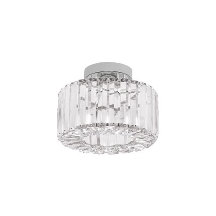 Plafoniera da soffitto VETRO, 1xE27/15W/230V, Ø 24,5 cm, cromo opaco