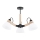 Plafoniera DANTONA 3xE27/15W/230V nero/beige