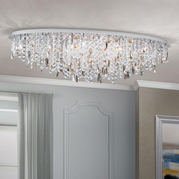 Plafoniera di cristallo CRYSTALRIVER 21xG9/40W/230V cromo lucido
