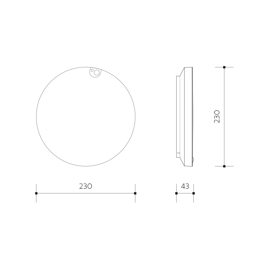 Plafoniera LED dimmerabile con sensore di movimento e sensore crepuscolare OLDA LED/6/12/18W/230V Ø 23 cm