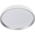 Plafoniera dimmerabile a LED LIXAN LED/47W/230V 3000-6500K Ø 38,6 cm bianco/argento + telecomando