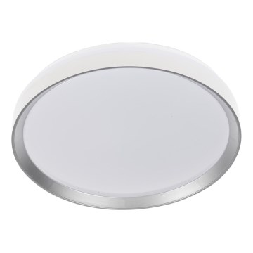 Plafoniera dimmerabile a LED LIXAN LED/47W/230V 3000-6500K Ø 38,6 cm bianco/argento + telecomando