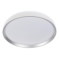 Plafoniera dimmerabile a LED LIXAN LED/65W/230V 3000-6500K Ø 48,6 cm bianco/argento + telecomando