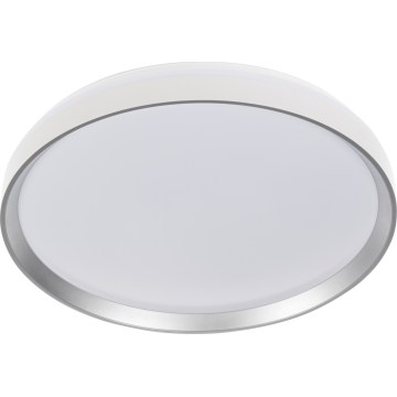 Plafoniera dimmerabile a LED LIXAN LED/65W/230V 3000-6500K Ø 48,6 cm bianco/argento + telecomando