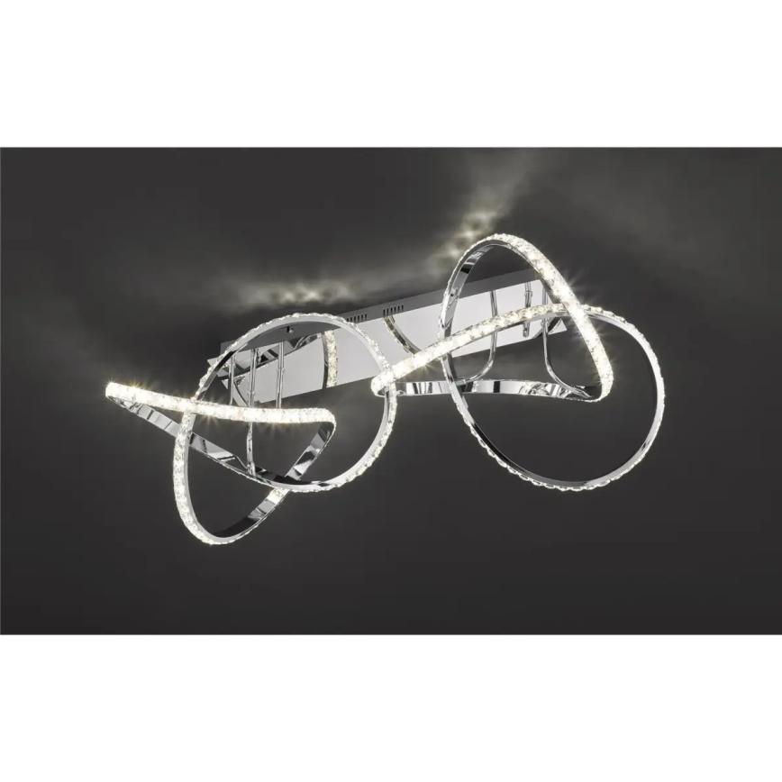 Plafoniera dimmerabile ABRO LED/49W/230V cromo lucido