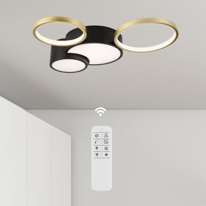 Plafoniera dimmerabile ALIZEE LED/30W/230V 3000-6500K nero/oro