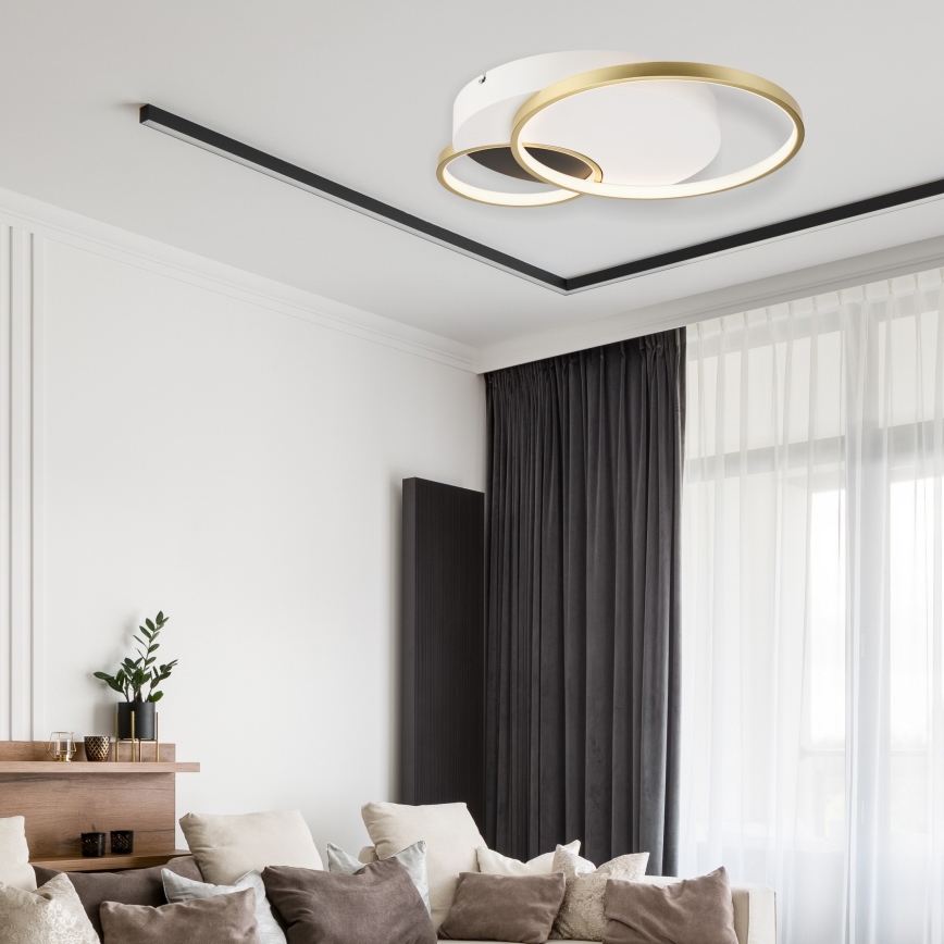 Plafoniera dimmerabile BENITO LED/31W/230V 3000-6500K bianco/oro