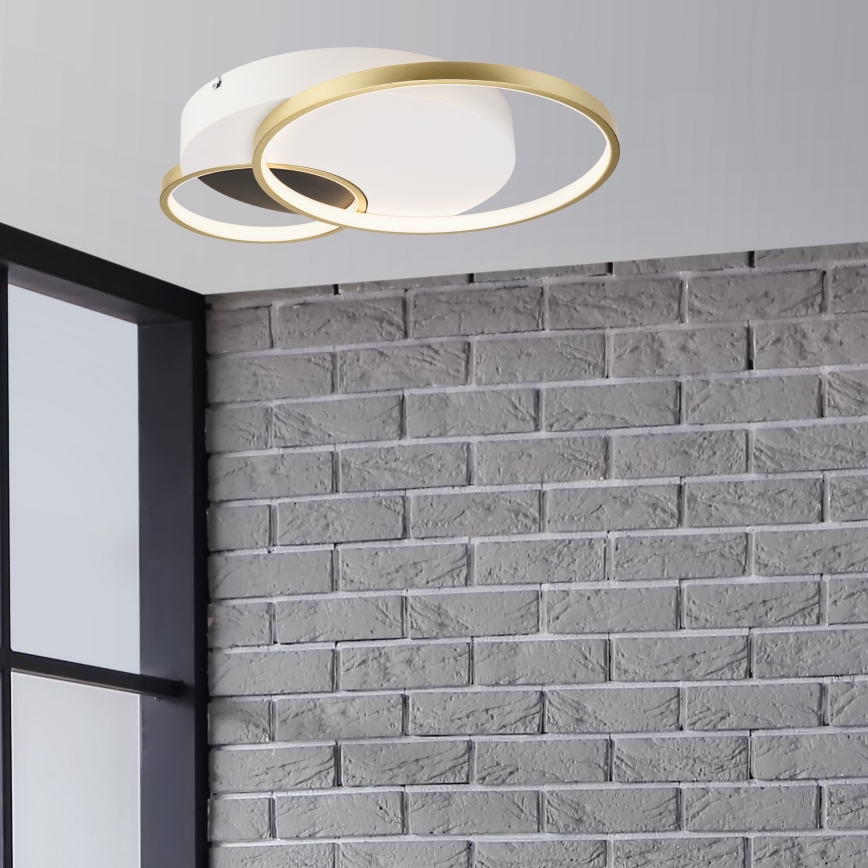 Plafoniera dimmerabile BENITO LED/31W/230V 3000-6500K bianco/oro