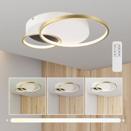 Plafoniera dimmerabile BENITO LED/31W/230V 3000-6500K bianco/oro
