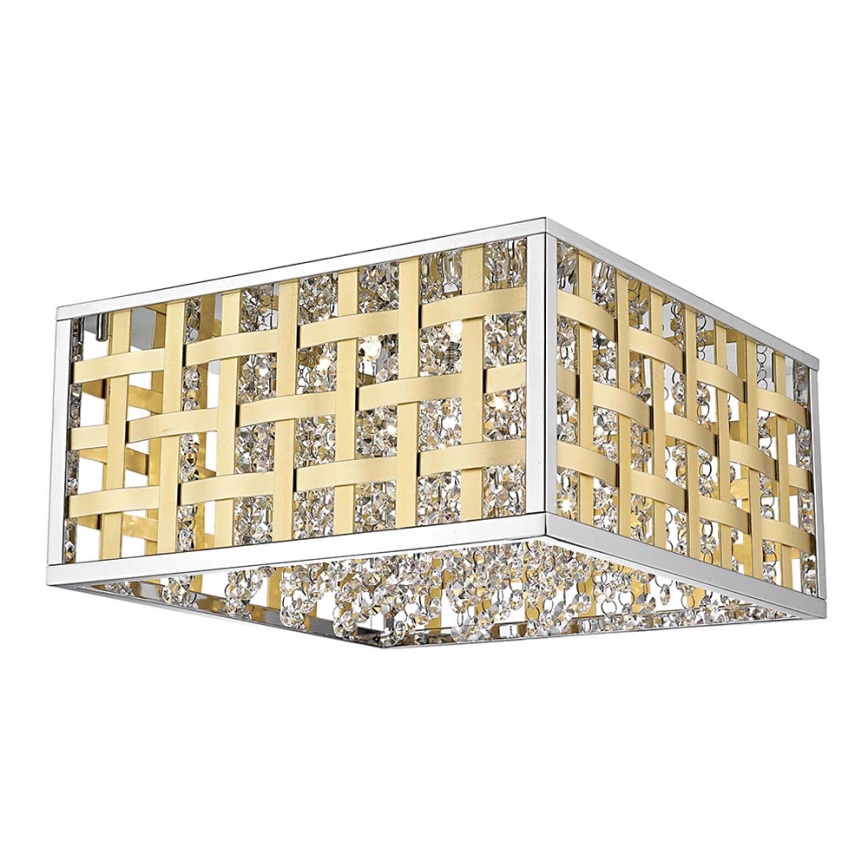 Plafoniera dimmerabile COLUMBUS LED/20W/230V oro/cromo