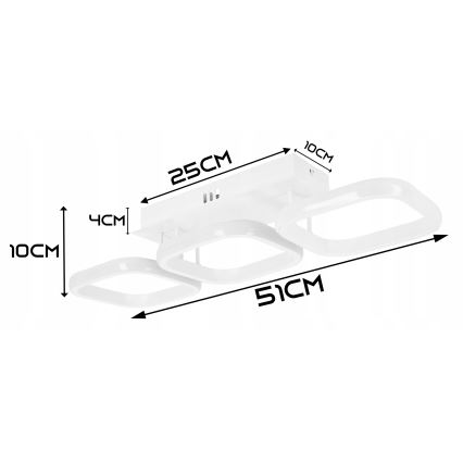 Plafoniera dimmerabile a LED 33W/230V 3000-6500K bianca Wi-Fi Tuya + telecomando