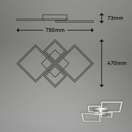 Plafoniera dimmerabile LED/42W/230V 3000K cromo satinato