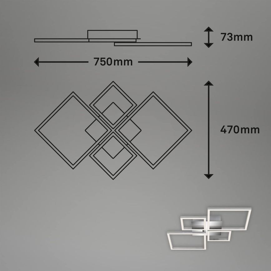 Plafoniera dimmerabile LED/42W/230V 3000K cromo satinato