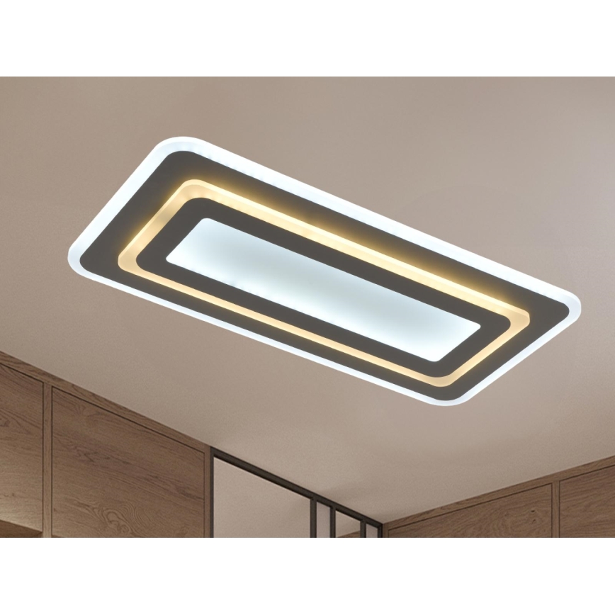 Plafoniera LED dimmerabile LED/85W/230V 3000-6500K grigio + telecomando