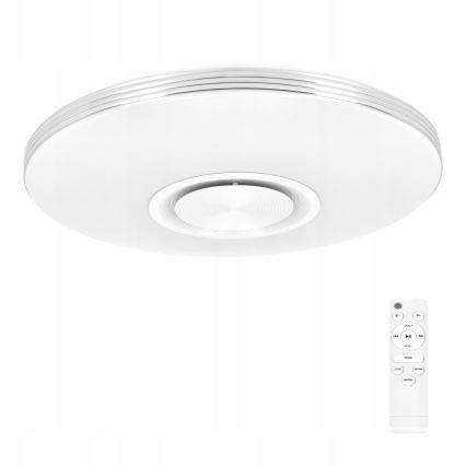 Plafoniera LED RGBW dimmerabile con altoparlante LED/60W/230V 3000-6000K Ø 40 cm bianco + telecomando