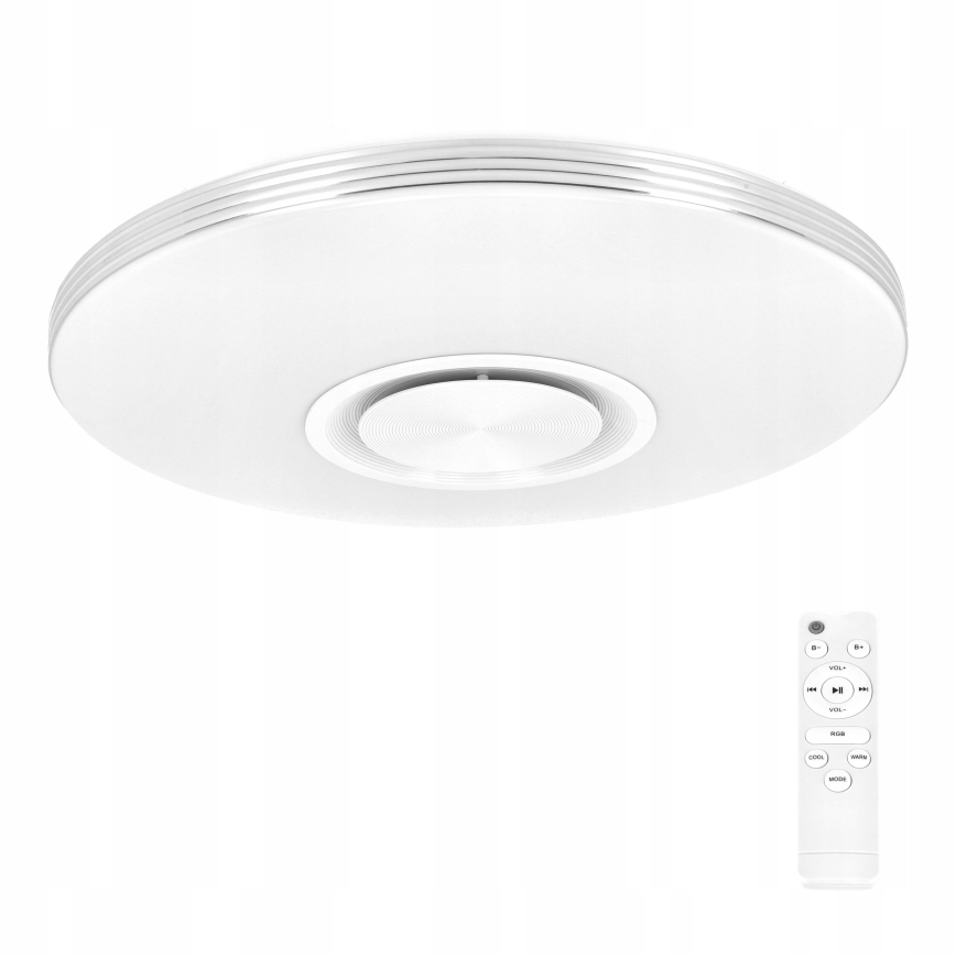 Plafoniera LED RGBW dimmerabile con altoparlante LED/60W/230V 3000-6000K Ø 40 cm bianco + telecomando
